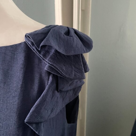 Blue Bow Sheath Sleeveless Dress - Picture 2 of 3